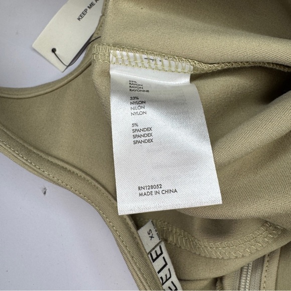 STEELE Bustier Mini Dress XS NWT Beige Bodycon Cocktail - Picture 6 of 8